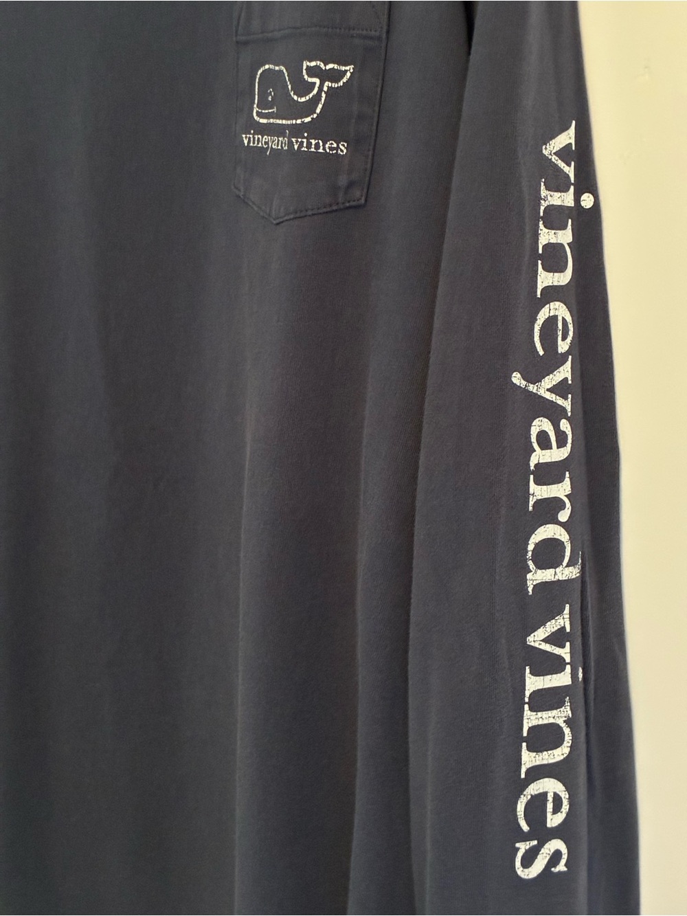 Vineyard Vines Women's Vintage Whale Long Sleeve Pocket Tee Blue Size XL - Picture 5 of 8
